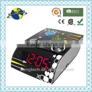 Music Printing LED Digital Turning Alarm Clock Radio thumbnail-1