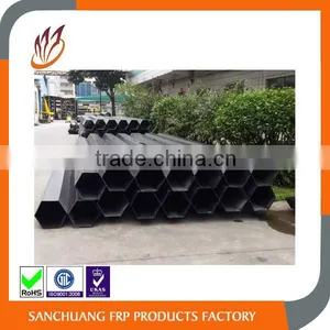 Big Size Pultrusion FRP Hexagon Pipe Sweep-up Pipe Industry Suction Pipe thumbnail-4