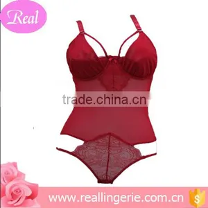 2016 Sexy Young Ladies Red Teddies Lingerie /corsets Quality Choice thumbnail-1
