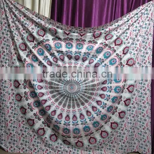 Peacock Antique Boho Wall Decor Indian Bedspread Latest Tapestries Mandala thumbnail-2