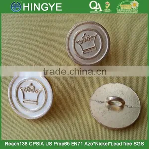 Crown Logo in Gold NF Color Metal Shank Button -- M1607 thumbnail-1