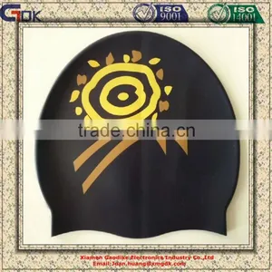 Funny Printing Silicone Swim Cap for Ear Protection thumbnail-1