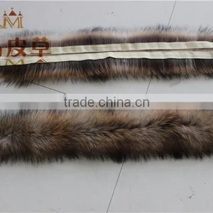 100% Good Quality Raccoon Fur Trimming / Raccoon Fur Collar/natural Raccoon Strips thumbnail-5