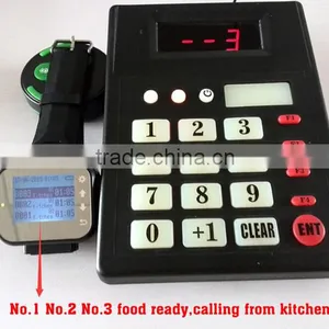 Service Call Bell Pager System 433mhz Wrist Watch Receiver Table Buzzer Button With 2-key thumbnail-5