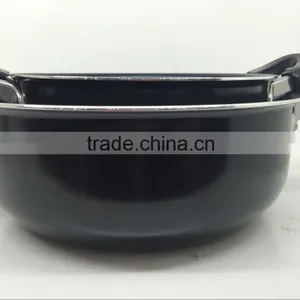 Best Selling Aluminum Nonstick Cooking Pot Pasta Pot Cookware Black Color Forged Anodized thumbnail-1