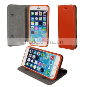 New 2014 Luxury Genuine Leather Case With Suckers for Iphone 6 thumbnail-1