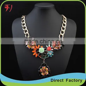 Europe Big Brand Jewelry Women Rhinestone Titanium Necklace for Wedding,party and Gifts thumbnail-1
