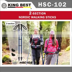 KING BEST Popular 2-SECTION Nordic Walking Stick Carbon Trekking Pole Walking Nordic Walking Stick thumbnail-1
