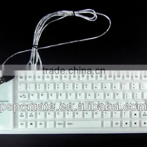 Usb Roll Up Silicone Foldable Flexible Keyboard thumbnail-1