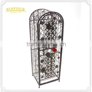 Christmas Wine Rack Wall Metal Wire Wine Display Rack Storage Buckets, Coolers & Holders thumbnail-3
