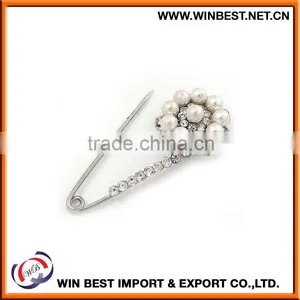 Hot Selling 2015 Costume Jewellery Trendy Brooches, Silver Safety Pin thumbnail-1