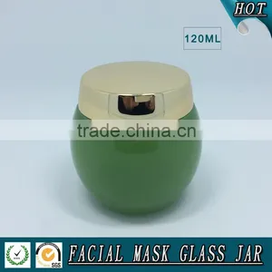 120ML Empty Green Coloured Facial Mask Glass Jar thumbnail-3