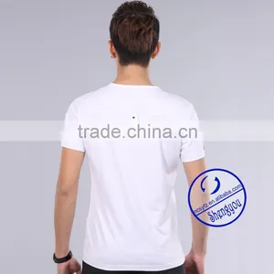 Custom 2015 100 Cotton Mens V-neck t Shirt Wholesale China thumbnail-3