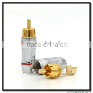 OEM Brass Connector 24K Gold Speaker Plug Audiophile Plug Solder thumbnail-2