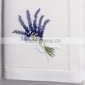 Hand Embroidery Napkin,hemstitch Napkin,linen Napkin thumbnail-6