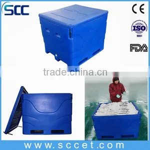 1000L Large Plastic Cooler for Fish, Commercial Fish Container thumbnail-1