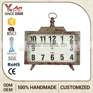 Custom Print Handmade Antique Mantle Clock Bedside Table Clocks thumbnail-1