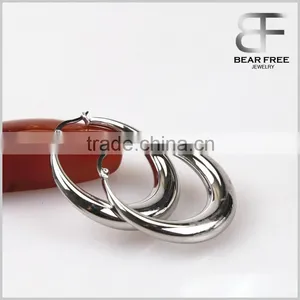 Factory Direct Price High Polished Stainless Steel Hoops Womens Mens Huggie Earrings thumbnail-5