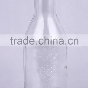 CCP862 Glass Milk Bottle With Embossed Deisgn thumbnail-1