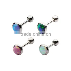 Internal External Barbell With Opal Wholesale Body Jewelry thumbnail-1