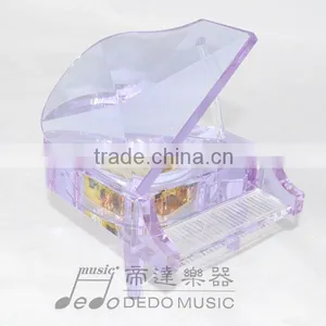 Romantic Purple Piano Crystal Music Box,Piano Gifts thumbnail-1