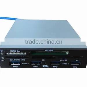 PCI-E 3.5" Internal Multi Memory Card Reader With 4 USB 3.0 Ports Combo HUB thumbnail-1