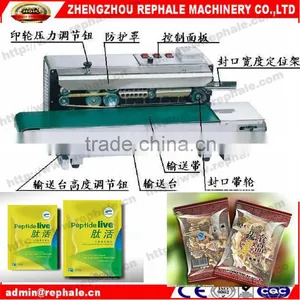 Continuous Plastic Bag Sealing Machine With Batch Number Coding thumbnail-2