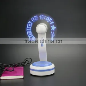 Many Models Most Popular Logo Flashing Mini Promotional Led Custom Message Fan thumbnail-2