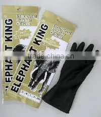 Double Dipped Black Industrial Rubber Glove thumbnail-1
