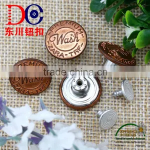 Eco-Friendly Oeko-tex 100 Round 17mm Jean Metal Denim Button thumbnail-4