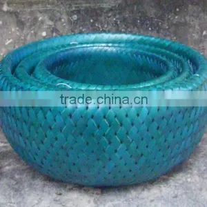 Rice Bamboo Basket, Nice Handwoven, Flower Storage Basket Strong Storage Basket Made in Vietnam Eco Friendly thumbnail-1
