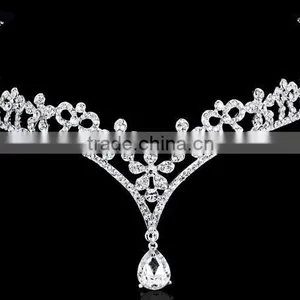 New Fashion Bridal Crystal Pendant Decorative Headband Tiara Crown Jewelry thumbnail-2