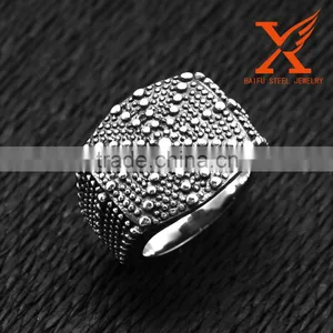 In Stock Stainless Steel 316L Punk Ring Engagement Ring Bike Silver Rings for Men thumbnail-1