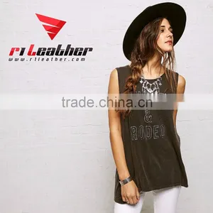 Pakistani Manufacturer High Quality Off-shoulder Blue Lace Cotton Women Tank Top for thumbnail-1
