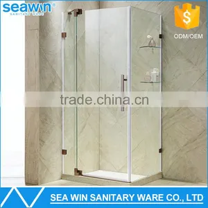 Best Price Custom Bathroom Frameless Pivot Hinge French Shower Enclosure thumbnail-1