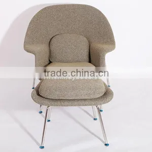 Womb Chair With Footrest Eero Saarinen Lounge Chair thumbnail-3