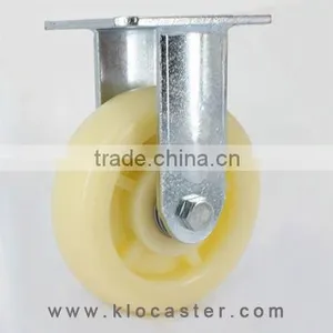 6" Rigid/ Fixed Heavy Duty Nylon Caster thumbnail-1