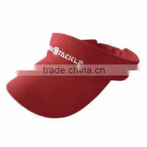 100% Cotton Mens Short Sun Visor Cap thumbnail-1