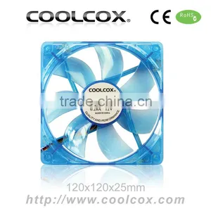 CoolCox 120x120x25mm UV LED PC Case Cooling Fan,12025 UV Acial Fan,Sleeve or Ball Bearing,Chassis Exhaust Fan,lighting Fan thumbnail-1