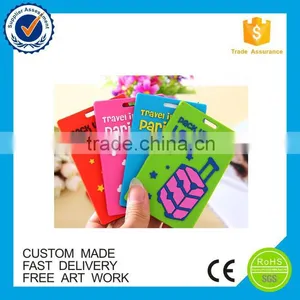 High Quality Rubber Smile Face Pvc Eco-friendly Luggage Tag thumbnail-6