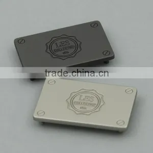 High Quality Engraved Metal Plates Brand Logos for Handbag thumbnail-3