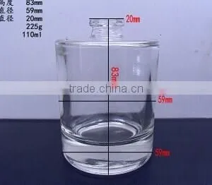 100ml Clear Glass Thick Base Perfume Bottle With Lotion Pump thumbnail-2