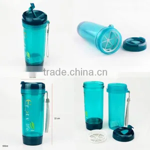 Hotsale LFGB Approved Double Wall Tea Mug Plastic With Portion Cup thumbnail-1