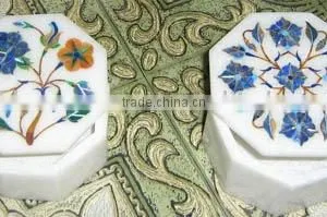 Excellent Inlaid Marble Box thumbnail-1