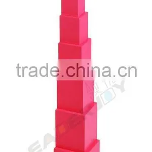 Montessori Pink Tower Wooden Toys Educational Montessori thumbnail-2