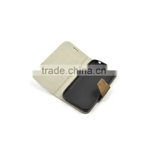 2016 Hot Sales PU Leather Case for Iphone6 by Wooden Lines Grain and Suitable for Business Man With Card Slots and Big Magnet thumbnail-4