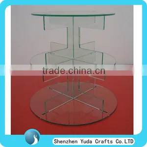 Easy Detachable Clear Acrylic 3 Tiers Cup Cake Stand, Wedding Cupcake Cake Display Stand, Plastic Perspex Cake Stand thumbnail-1