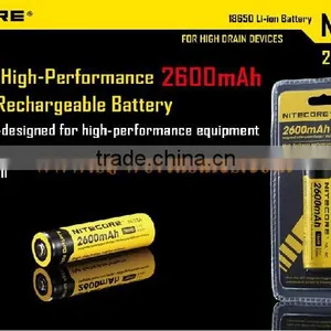 High Discharge Performance Nitecore 18650 2600mAh 3.7V 9.6WH Battery thumbnail-1