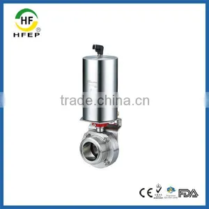 HF1B009 DN25 Pneumatic Stainless Steel Sanitary Low Price Butterfly Valve thumbnail-4