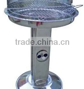 Heating Grate And WindShield Pedestal Barbecue Stainless Steel Grill thumbnail-1